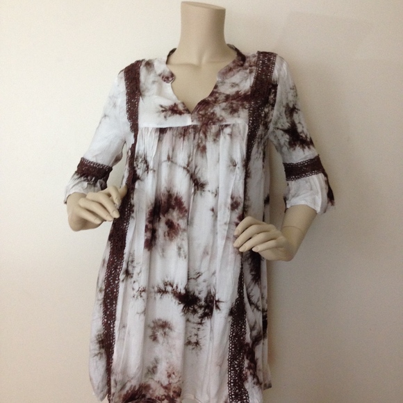 Sexy & Flirty Tie dye Boho mini Crochet dress - Picture 6 of 11